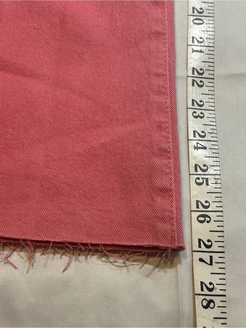 KUT From The Kloth Meg Fab Ab Wide Leg Jeans Size 2 Pink High Rise Raw Hem NWT